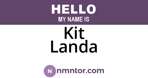 Kit Landa