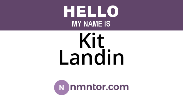 Kit Landin