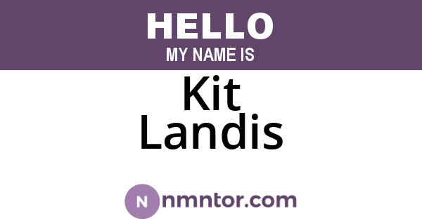 Kit Landis