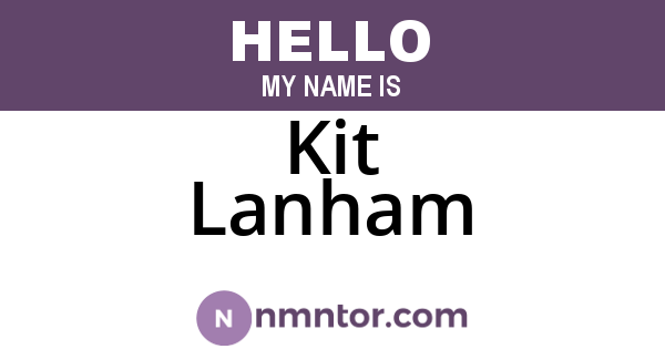 Kit Lanham