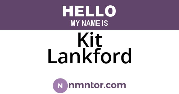 Kit Lankford
