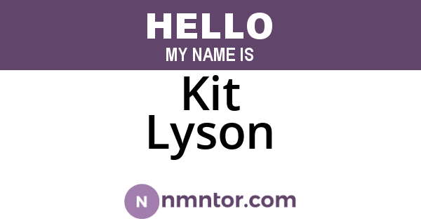 Kit Lyson