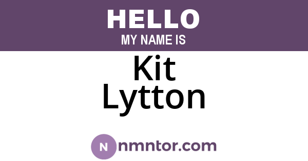 Kit Lytton