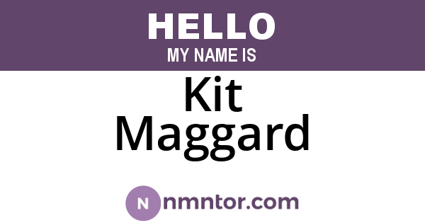 Kit Maggard