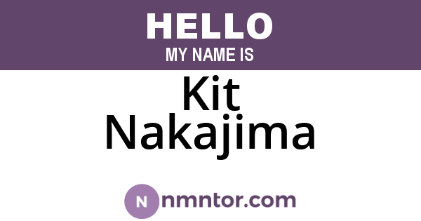 Kit Nakajima