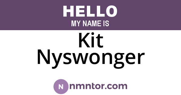 Kit Nyswonger