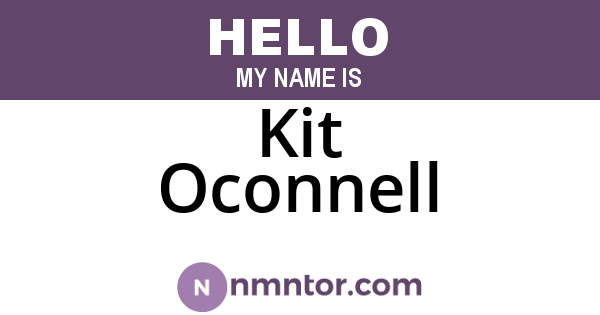 Kit Oconnell