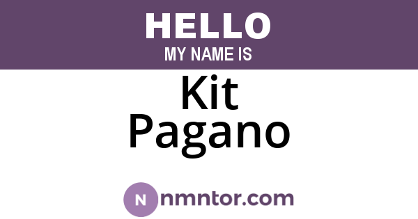 Kit Pagano