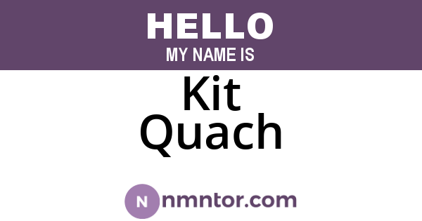 Kit Quach