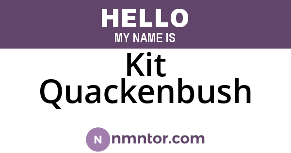 Kit Quackenbush