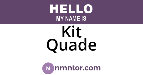 Kit Quade