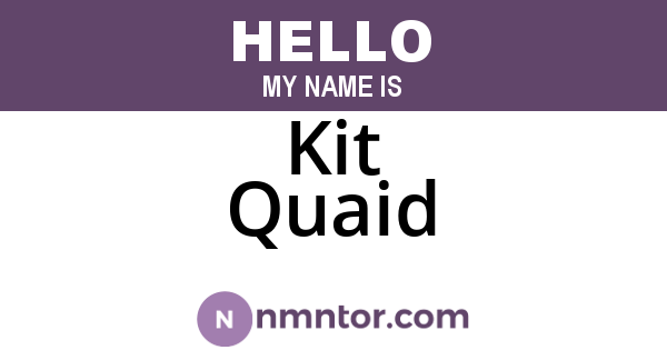 Kit Quaid