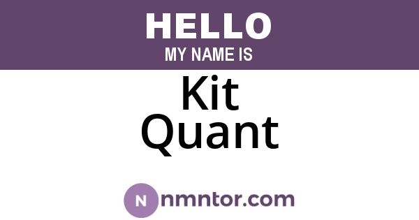 Kit Quant