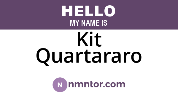 Kit Quartararo