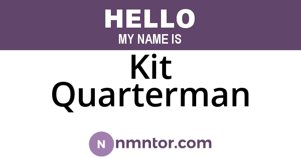Kit Quarterman