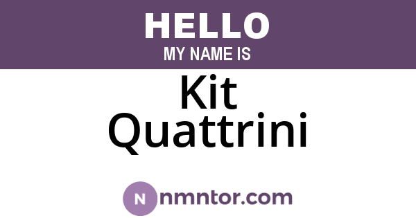 Kit Quattrini
