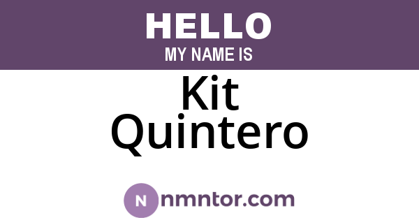 Kit Quintero
