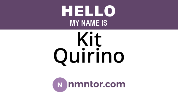 Kit Quirino