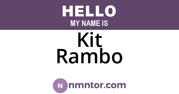 Kit Rambo