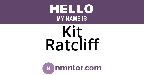 Kit Ratcliff