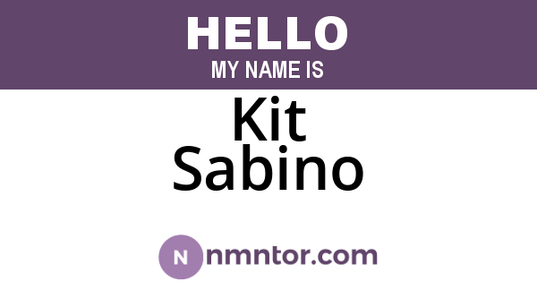 Kit Sabino