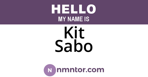 Kit Sabo