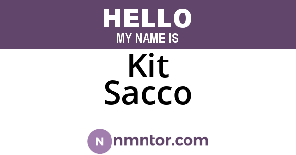Kit Sacco
