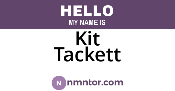 Kit Tackett