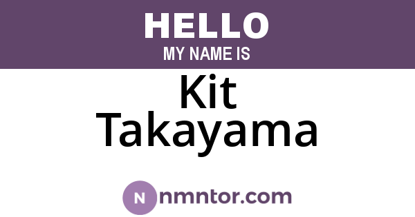 Kit Takayama