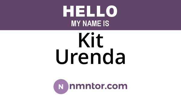 Kit Urenda