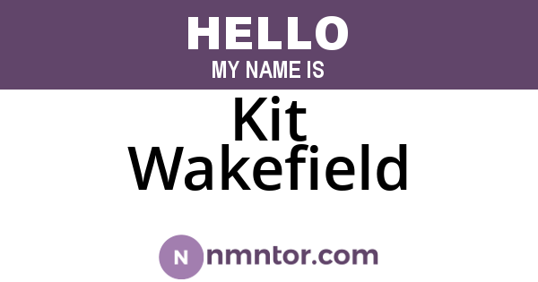 Kit Wakefield