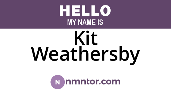 Kit Weathersby