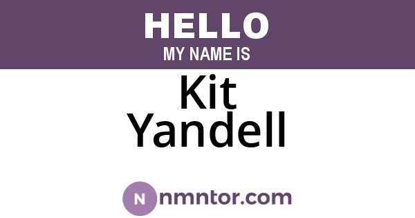 Kit Yandell
