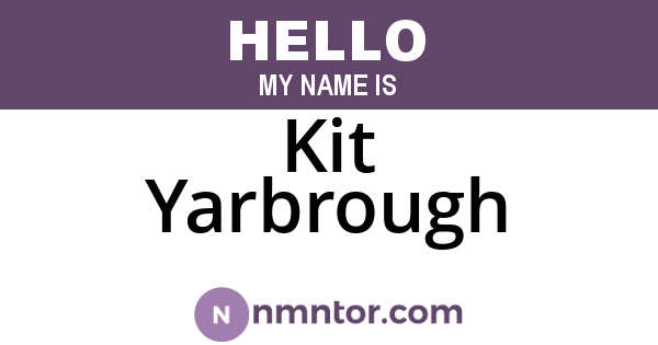 Kit Yarbrough