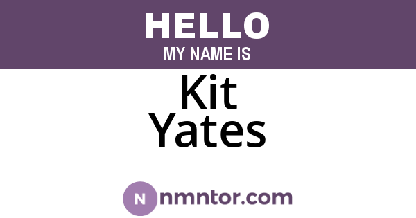 Kit Yates