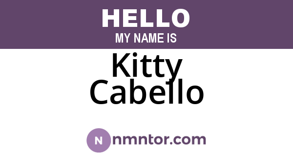 Kitty Cabello