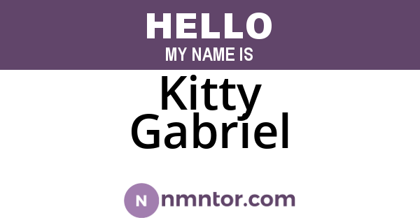 Kitty Gabriel