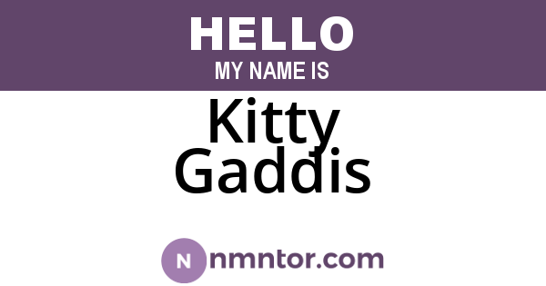 Kitty Gaddis