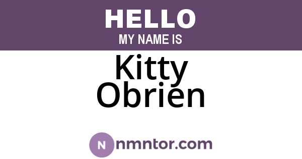 Kitty Obrien