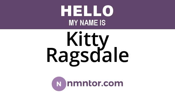 Kitty Ragsdale