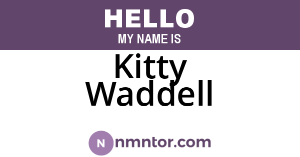 Kitty Waddell