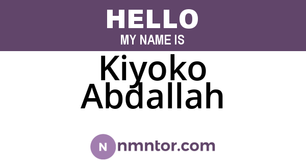Kiyoko Abdallah