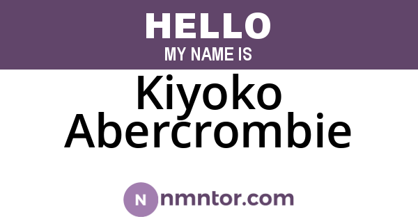 Kiyoko Abercrombie