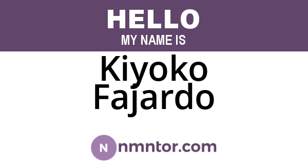 Kiyoko Fajardo