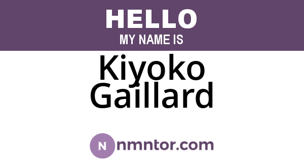 Kiyoko Gaillard