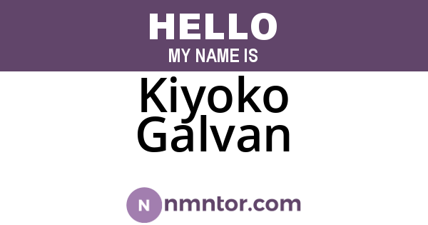 Kiyoko Galvan