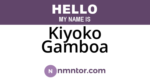 Kiyoko Gamboa