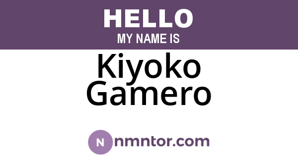 Kiyoko Gamero