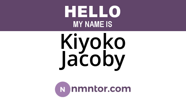 Kiyoko Jacoby