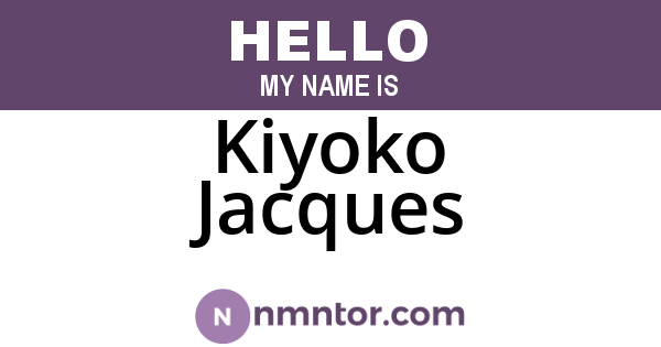 Kiyoko Jacques